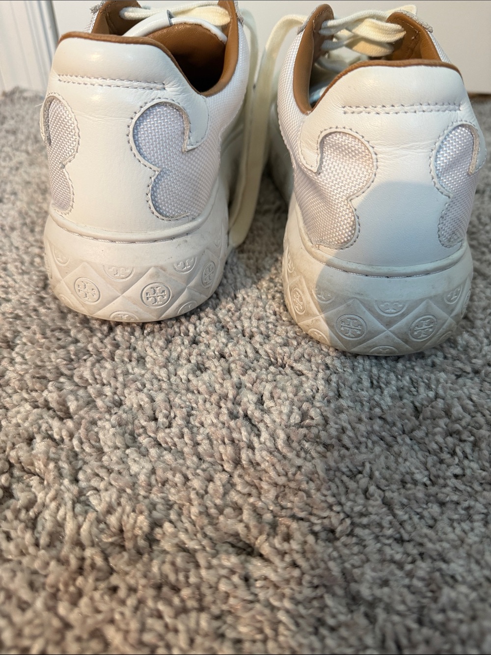 Tory Burch White Leather Ladybug Sneaker - Picture 2 of 6